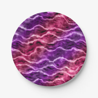 inky waves - gradient pinks : paper plate