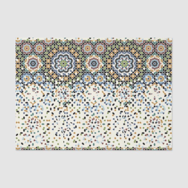 Inlaid tile mosaic tissue paper (Front)