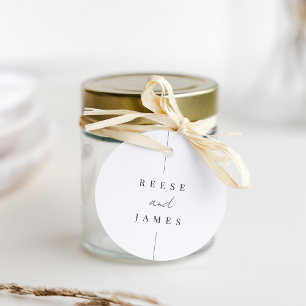 Inline Modern Minimal Personalised Wedding Favour Tags