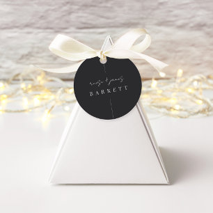 Inline Modern Minimal Personalised Wedding Favour Tags