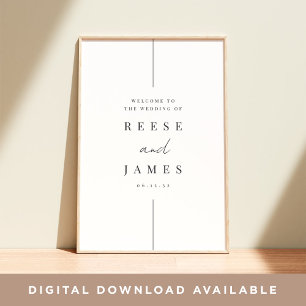 Inline   Modern Minimal Wedding Welcome Sign