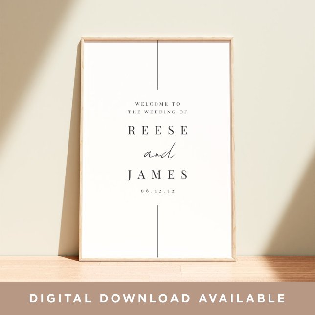 Inline | Modern Minimal Wedding Welcome Sign (Creator Uploaded)