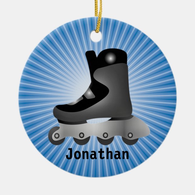 Inline Skate Design Ornament (Front)