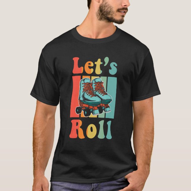 Inline Skate Rollerskating Roller Eighties Outfit  T-Shirt (Front)