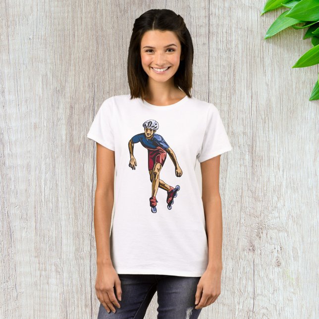 Inline Skater Cool Retro Rollerblading T-Shirt (Creator Uploaded)
