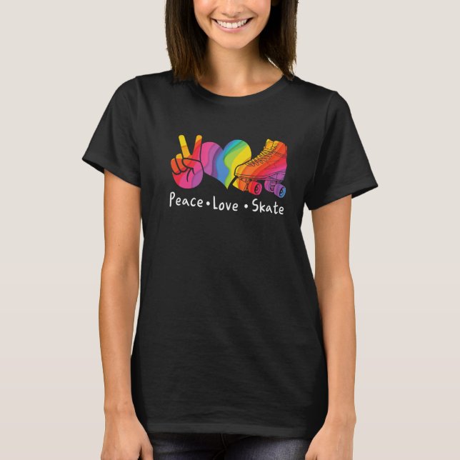 Inline-Skates Rollerskating 70s 80s Roller Nordic  T-Shirt (Front)