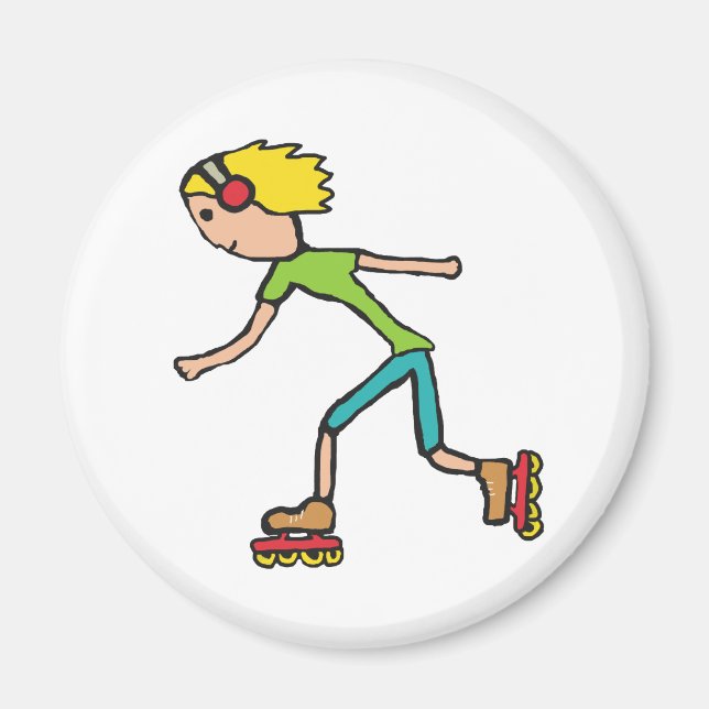 Inline Skating Magnet (Front)
