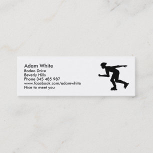 Inline skating mini business card