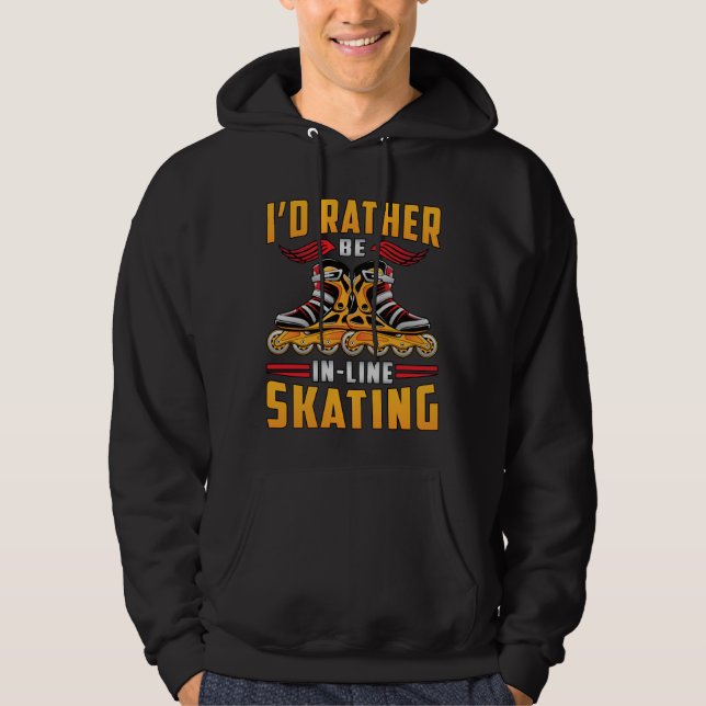 Inline Skating Skates Inliner Skating Funny Gift Hoodie (Front)