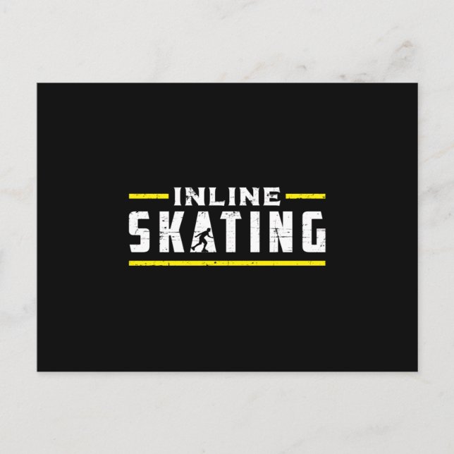 Inline Skating Skates Skating Inliner Funny Gift Postcard (Front)