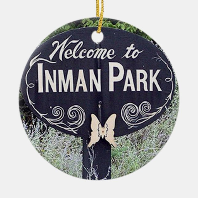 Inman Park, Inman Park Atlanta, Inman Park  Ceramic Tree Decoration (Front)