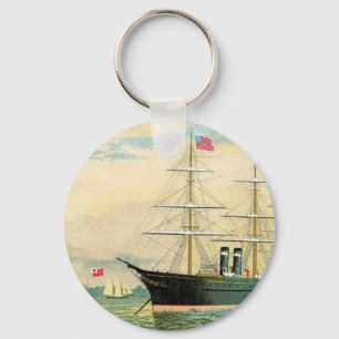 Inman Steamship Company Key Ring