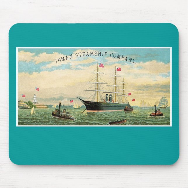 Inman Steamship Company Mouse Pad (Front)