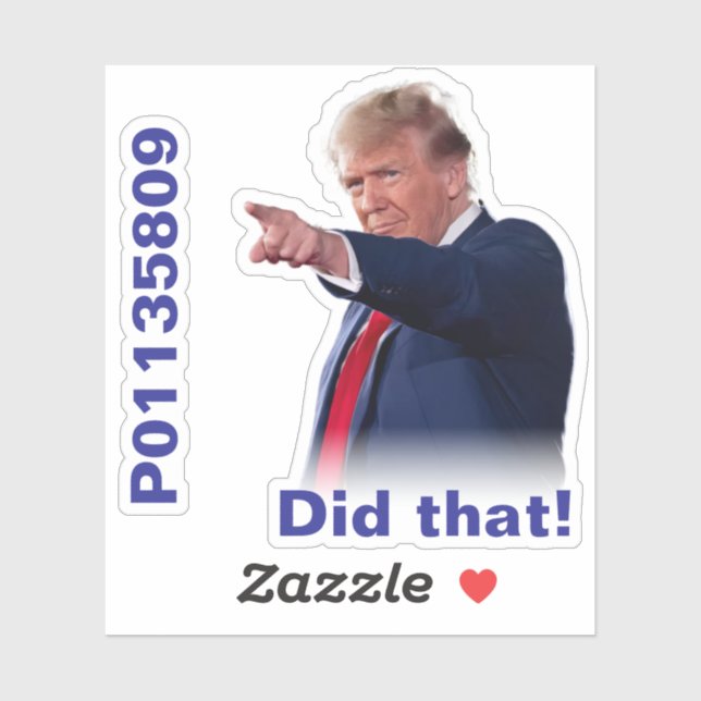 Inmate P01135809 Did that! stickers (Sheet)