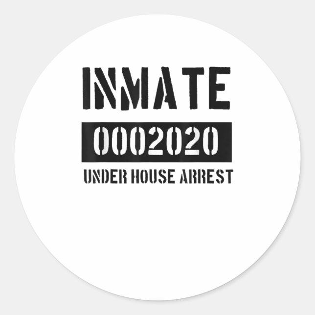 Inmate Prisoner Halloween 2020 Jail Cos Classic Round Sticker (Front)