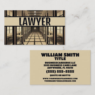 Inmate Visitor Room Lawyer Business Card