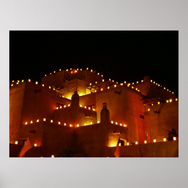 Inn at Loretto with Farolitos Poster (Front)