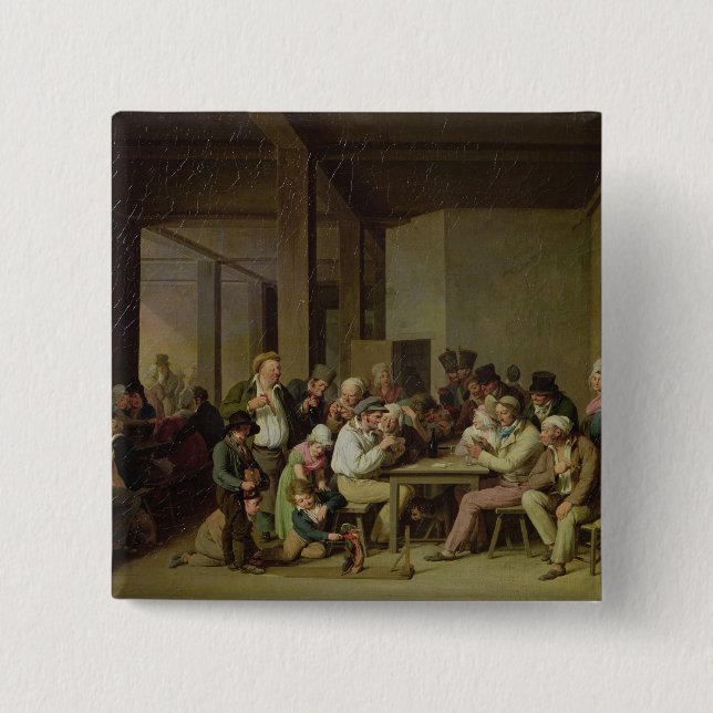 Inn Scene 15 Cm Square Badge (Front)