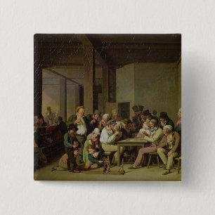 Inn Scene 15 Cm Square Badge