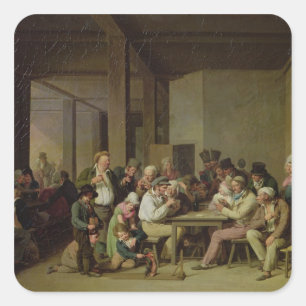 Inn Scene Square Sticker