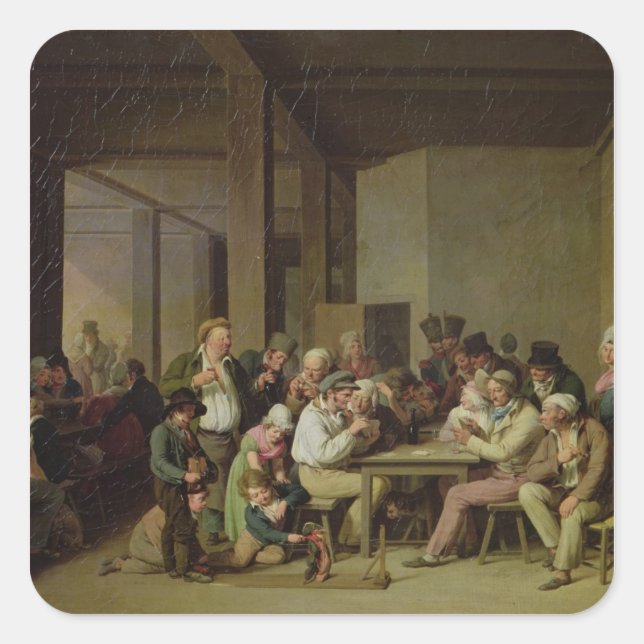 Inn Scene Square Sticker (Front)