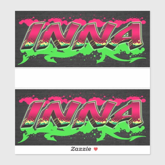 Inna First Name Name Graffiti Sticker (Sheet)