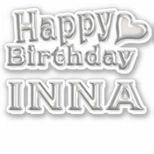 Inna Happy Birthday silver Sticker