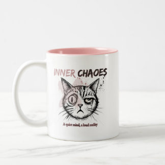 Inner Chaos - Artistic Cat Illustration Coffee Mug