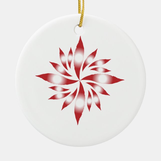 Inner Christmas Star #10 Ceramic Ornament (Front)