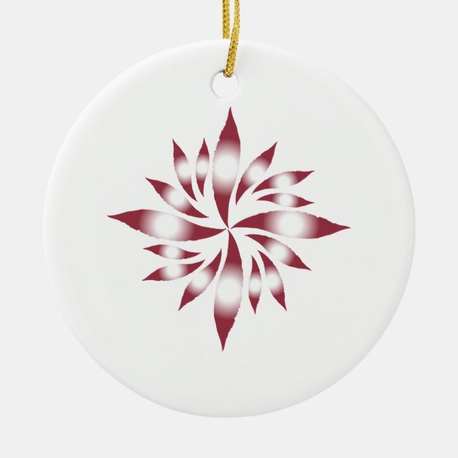 Inner Christmas Star #11 Ceramic Ornament (Front)