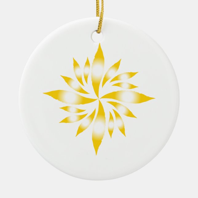 Inner Christmas Star #7 Ceramic Ornament (Front)