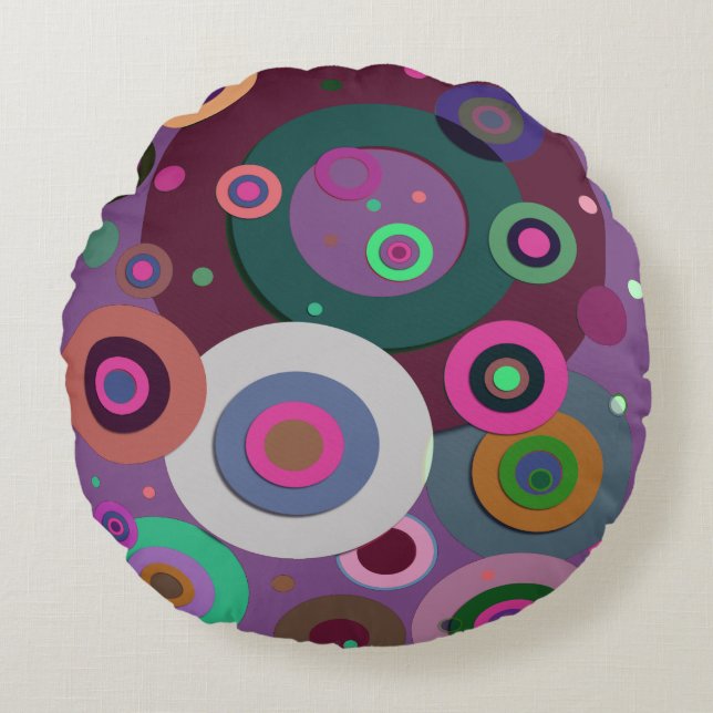 Inner Circles #12 Round Cushion (Front)