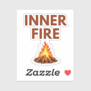 Inner Fire Minimal Flame Vinyl Sticker