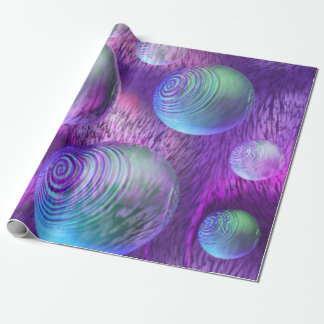Inner Flow II, Abstract Indigo Lavender Universe Wrapping Paper