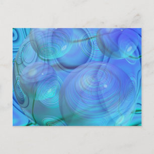 Inner Flow VI – Aqua & Azure Galaxy Postcard