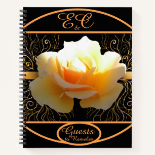 Inner Glow Elegant Yellow and Gold Rose Notebook