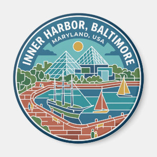 Inner Harbour, Baltimore USA Magnet