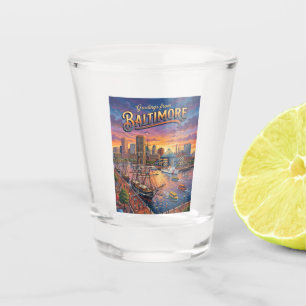 Inner Harbour, Baltimore USA Shot Glass
