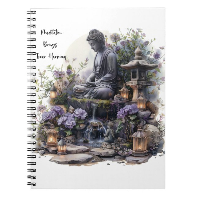 Inner Harmony Buddha Spiral Photo Notebook (Front)