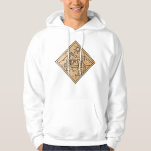 Inner Horizon - Geometric Desert Portrait Hoodie