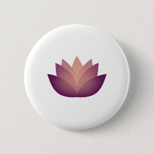 Inner Light Lotus Flower 6 Cm Round Badge