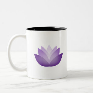 Inner Light Purple Lotus Flower Two-Tone Coffee Mug
