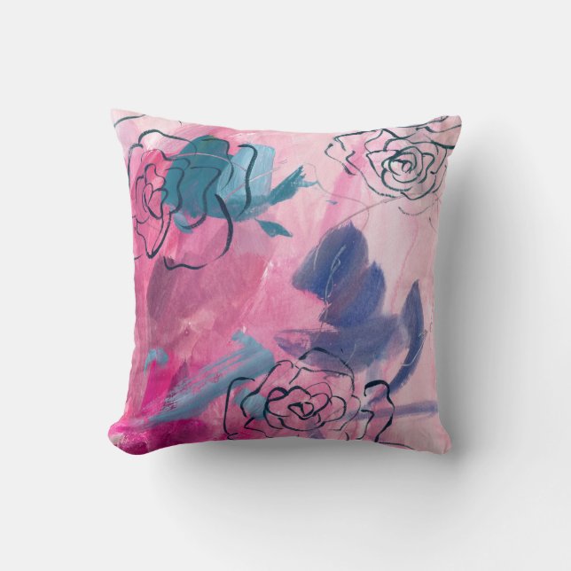 Inner Music - Floral Sketch Cushion (Front)
