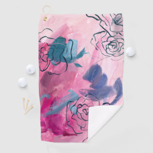 Inner Music - Floral Sketch Golf Towel