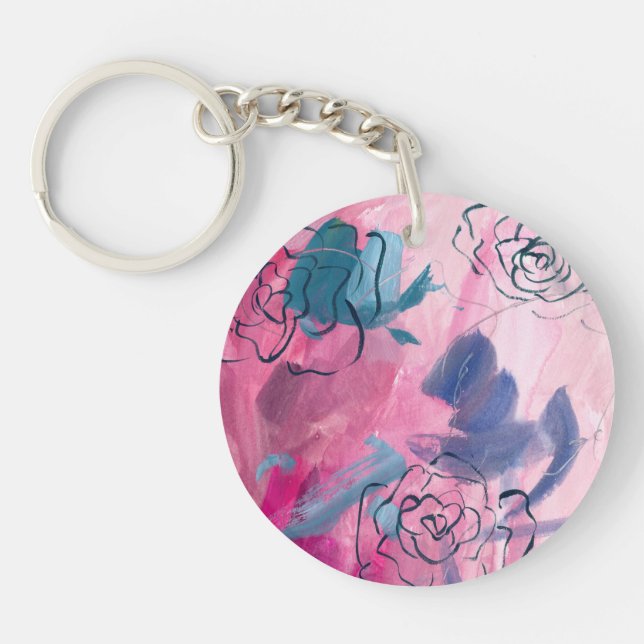 Inner Music - Floral Sketch Key Ring (Front)