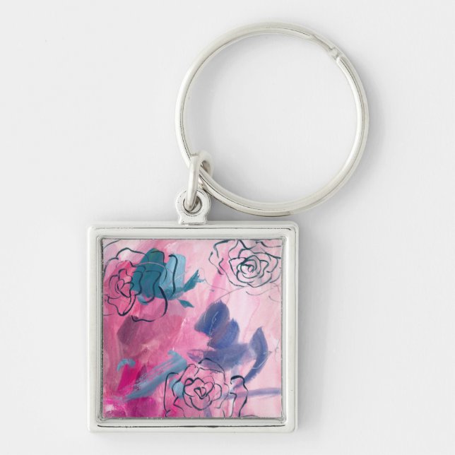 Inner Music - Floral Sketch Key Ring (Front)
