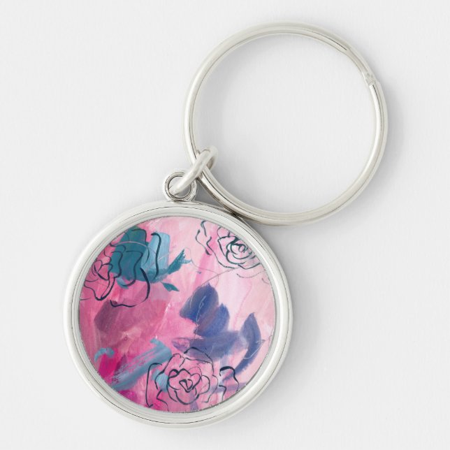 Inner Music - Floral Sketch Key Ring (Front)