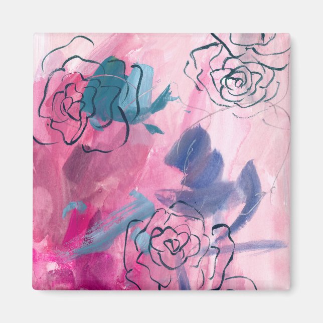 Inner Music - Floral Sketch Magnet (Front)