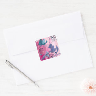 Inner Music - Floral Sketch Square Sticker