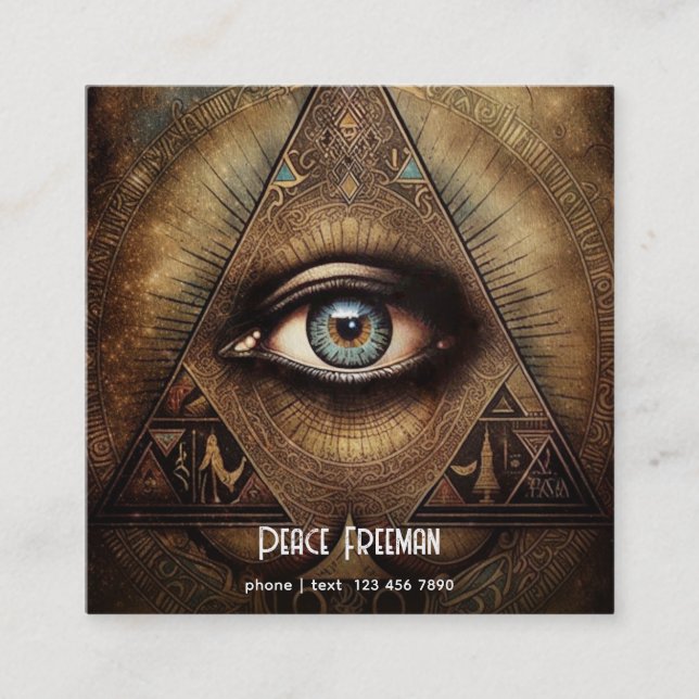 Inner Oracle | Third Eye Design Square Business Card (Front)